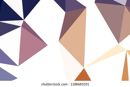 Light Pink, Yellow vector triangle mosaic texture. Colorful illustration in abstract style with triangles. Textured pattern for your backgrounds.