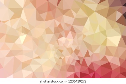 Light Pink, Yellow vector triangle mosaic texture. A completely new color illustration in a polygonal style. Brand new style for your business design.