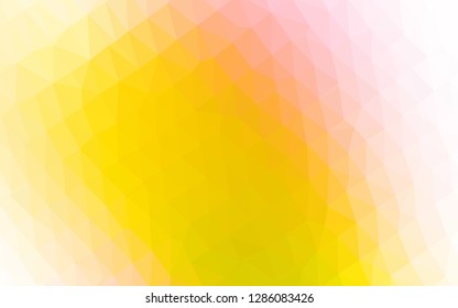 Light Pink, Yellow vector triangle mosaic template. A vague abstract illustration with gradient. Template for a cell phone background.
