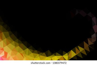 Light Pink, Yellow vector triangle mosaic cover. An elegant bright illustration with gradient. Completely new design for your business.