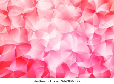 Rosa claro, fondo de mosaico de triángulo de Vector amarillo. Muestra con Formas poligonales. Patrón triangular para su diseño.