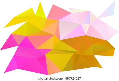 Light Pink, Yellow vector triangle mosaic background. Creative illustration in halftone style with gradient. A completely new design for your business.