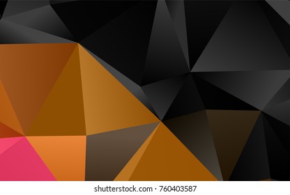 Light Pink, Yellow vector triangle mosaic background. Colorful abstract illustration with gradient. A new texture for your design.