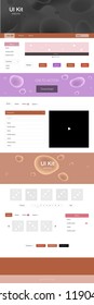 Light Pink, Yellow vector ui kit with bubble shapes. Colorful abstract illustration with gradient lines. This sample is for your website.