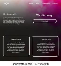 Light Pink, Yellow vector ui kit with clouds, stars. Decorative ui kit design in abstract style with colorful sky. This template you can use for websites.