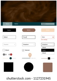 Light Pink, Yellow vector wireframe kit with galaxy stars. Colorful Style guide with stars on abstract background. Beautiful layout for websites, landing pages.