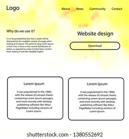 Light Pink, Yellow vector wireframe kit with galaxy stars. Colorful ui/ux kit with header consisted of clouds & stars. This sample is for your landing page.