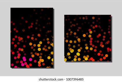 Light Pink, Yellowvector cover for Envelopes. Abstract booklet on colored background with gradient. Pattern can be used as a template for calendars.