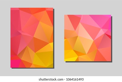Light Pink, Yellowvector cover for Envelopes. Beautiful colored sample in A4 size. Beautiful design for cover of notepads.