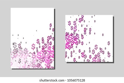 Light Pinkvector banner for websites. Web interface on abstract background with colorful gradient. Pattern for ads, leaflets, labels of your business.