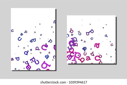 Light Pinkvector layout for Leaflets. Blurred decorative design in abstract style with textbox. Beautiful design for cover of notepads.