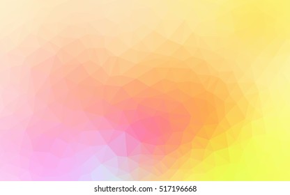 Light pink-yellow abstract mosaic background. Geometric illustration in Origami style with gradient.  Triangular pattern for your business design.