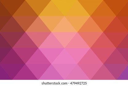 Light pink-yellow abstract mosaic pattern. Geometric illustration in Origami style with gradient.  The polygonal design can be used for your web site.