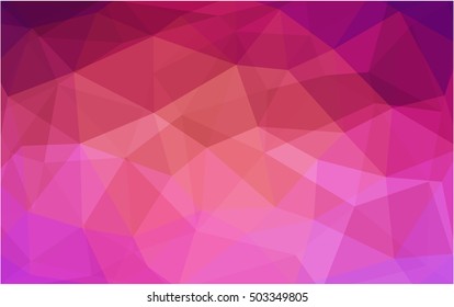 Light pink-yellow abstract mosaic template. Brand-new colored illustration in blurry style with gradient. The best triangular design for your business.