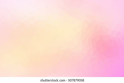 Light pink-yellow abstract mosaic template. Colorful illustration in abstract style with gradient. The elegant pattern can be used as part of a brand book.