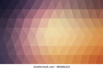 Light pink-yellow abstract polygonal background. Creative geometric illustration in Origami style with gradient. A completely new template for your business design.