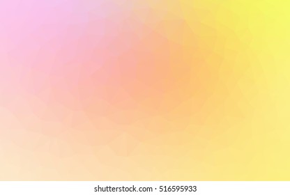 Light pink-yellow abstract polygonal background. An elegant bright illustration with gradient. The textured pattern can be used for background.
