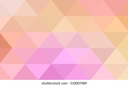 Light pink-yellow abstract polygonal template. A sample with polygonal shapes. The elegant pattern can be used as part of a brand book.