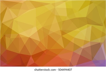 Light pink-yellow blurry triangle background. Geometric illustration in Origami style with gradient.  The textured pattern can be used for background.