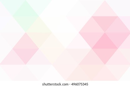 Light pink-yellow blurry triangle pattern. Triangular geometric sample with gradient.  The completely new template can be used for your brand book.