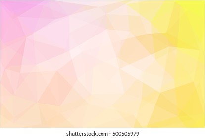 Light pink-yellow blurry triangle template. Shining colored illustration in a brand-new style. Brand-new design for your business.