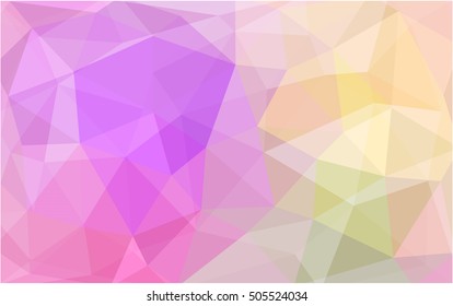 Light pink-yellow low poly background. Colorful abstract illustration with gradient. Brand-new design for your business.