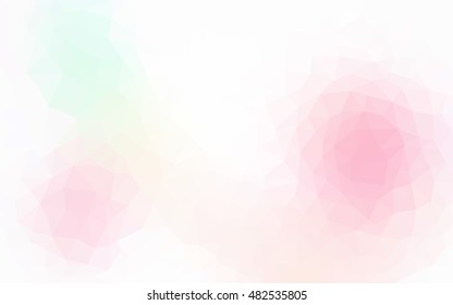 Light pink-yellow low poly template. Shining colored illustration in a brand-new style. A completely new template for your business design.
