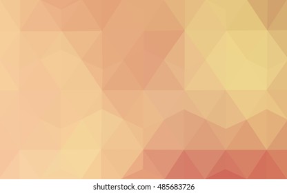 Light pink-yellow low poly template. Modern geometrical abstract illustration with gradient. The elegant pattern can be used as part of a brand book.