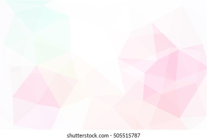 Light pink-yellow polygon abstract background. Creative illustration in halftone style with gradient. The best triangular design for your business.