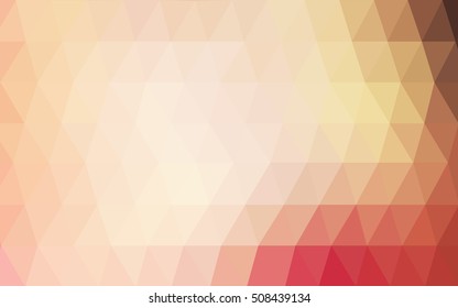 Light pink-yellow polygon abstract background. Modern geometrical abstract illustration with gradient. Brand-new style for your business design.