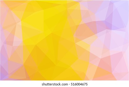 Light pink-yellow polygon abstract background. Brand-new colored illustration in blurry style with gradient. A new texture for your design.