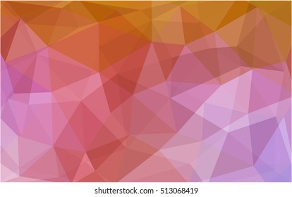 Light pink-yellow polygon abstract pattern. Shining colored illustration in a brand-new style. Brand-new design for your business.
