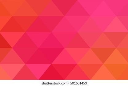 Light pink-yellow polygon abstract template. Geometric illustration in Origami style with gradient.  Triangular pattern for your business design.