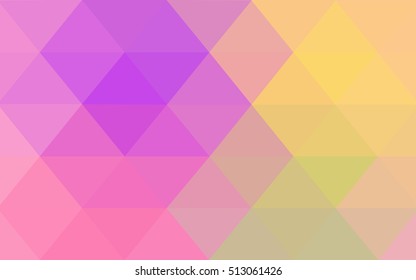 Light pink-yellow polygonal background. Creative geometric illustration in Origami style with gradient. Brand-new design for your business.