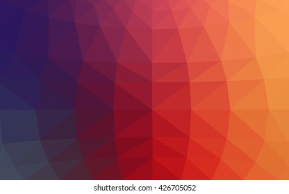 Light pink-yellow polygonal illustration, which consist of triangles. Triangular design for your business. Geometric background in Origami style with gradient.