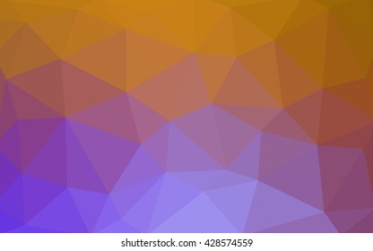 Light pink-yellow polygonal illustration, which consist of triangles. Triangular design for your business. Geometric background in Origami style with gradient.