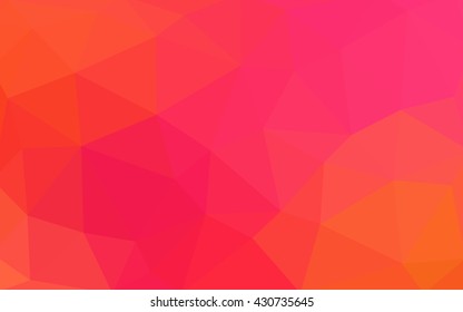 Light pink-yellow polygonal illustration, which consist of triangles. Triangular design for your business. Geometric background in Origami style with gradient.