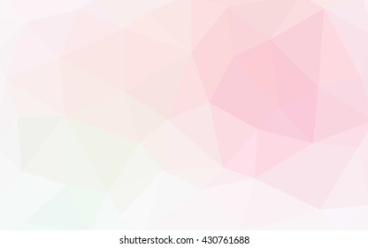 Light pink-yellow polygonal illustration, which consist of triangles. Triangular design for your business. Geometric background in Origami style with gradient.