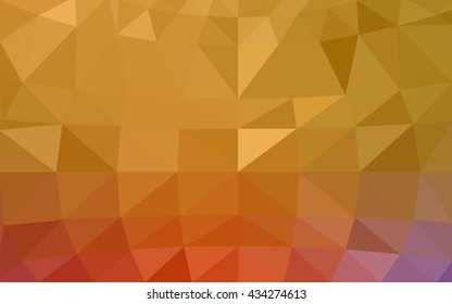 Light pink-yellow polygonal illustration, which consist of triangles. Triangular design for your business. Geometric background in Origami style with gradient.