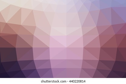 Light pink-yellow polygonal illustration, which consist of triangles. Triangular design for your business. Geometric background in Origami style with gradient.