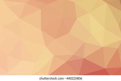Light pink-yellow polygonal illustration, which consist of triangles. Triangular design for your business. Geometric background in Origami style with gradient.