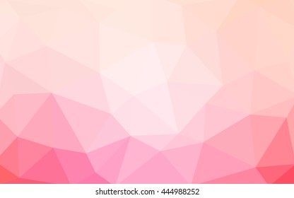 Light pink-yellow polygonal illustration, which consist of triangles. Triangular design for your business. Geometric background in Origami style with gradient.