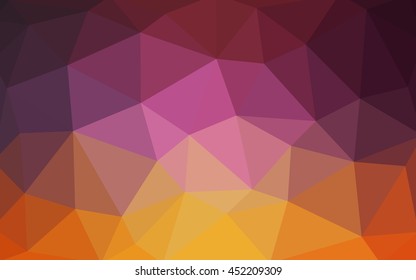 Light pink-yellow polygonal illustration, which consist of triangles. 