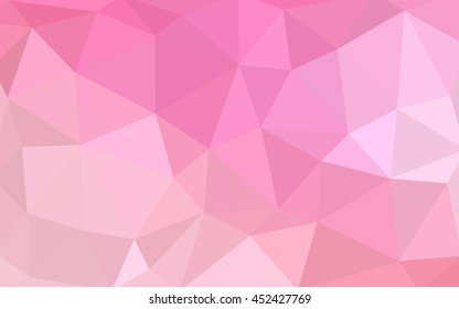 Light pink-yellow polygonal illustration, which consist of triangles. 