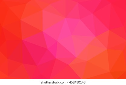 Light pink-yellow polygonal illustration, which consist of triangles. Triangular design for your business. Geometric background in Origami style with gradient.