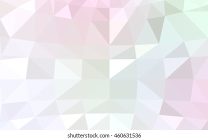 Light pink-yellow polygonal illustration, which consist of triangles. Triangular design for your business. Geometric background in Origami style with gradient.