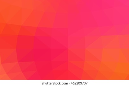 Light pink-yellow polygonal illustration, which consist of triangles. Triangular design for your business. Geometric background in Origami style with gradient.