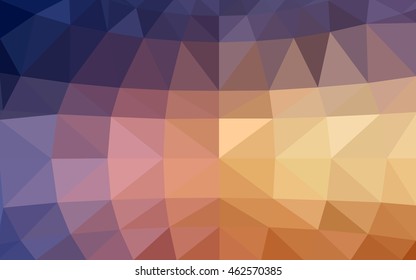 Light pink-yellow polygonal illustration, which consist of triangles. Triangular design for your business. Geometric background in Origami style with gradient.