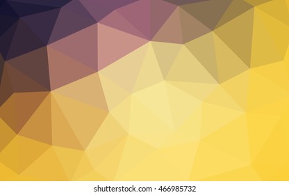 Light pink-yellow polygonal illustration, which consist of triangles. Triangular design for your business. Geometric background in Origami style with gradient.