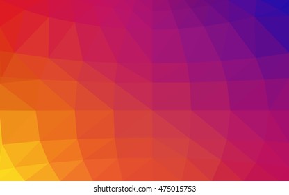 Light pink-yellow polygonal illustration, which consist of triangles. Triangular design for your business. Geometric background in Origami style with gradient.